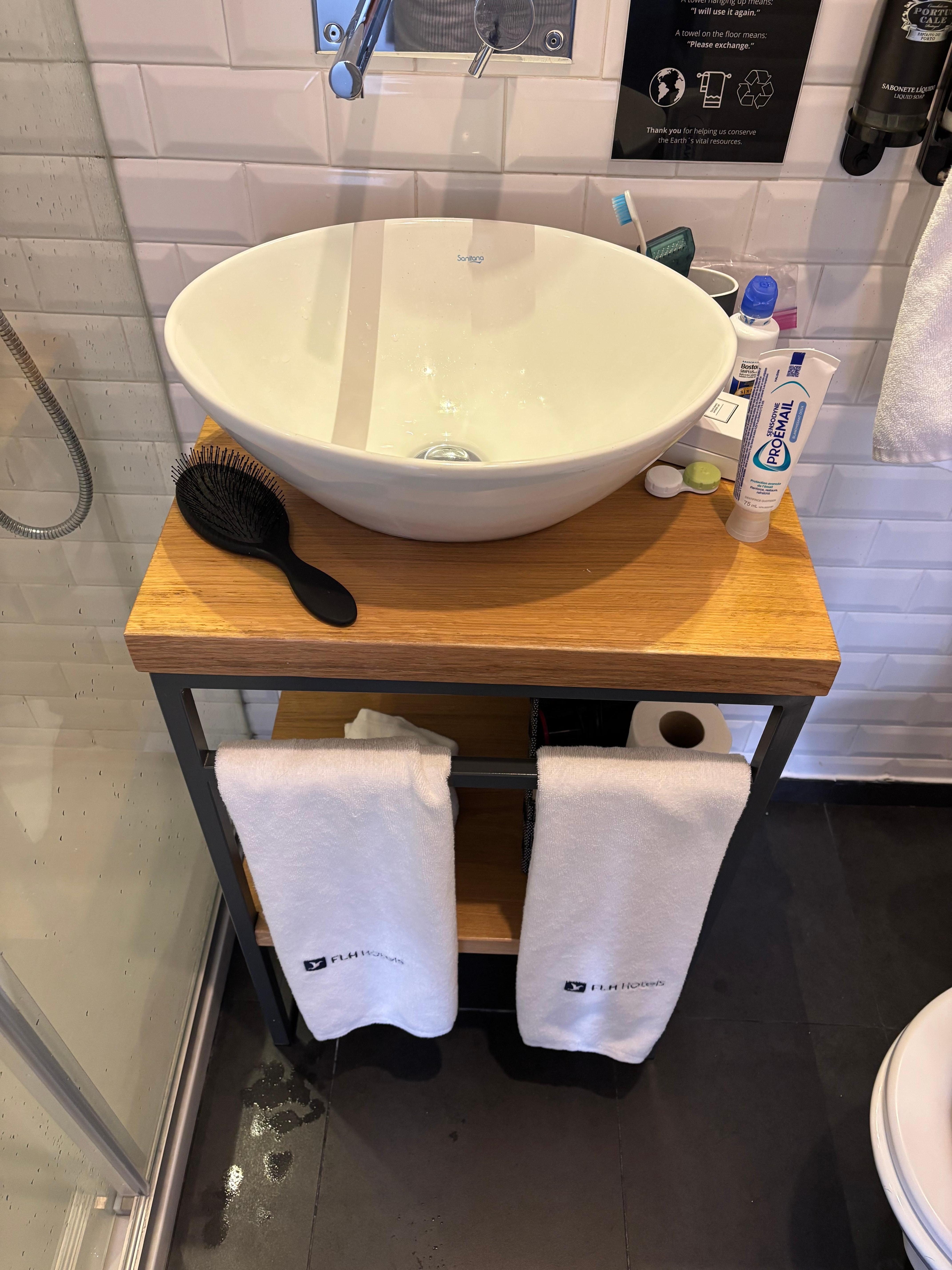Only issue with the room was limited counter space around sink