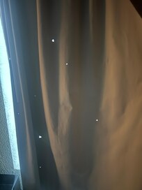 Holes in curtains