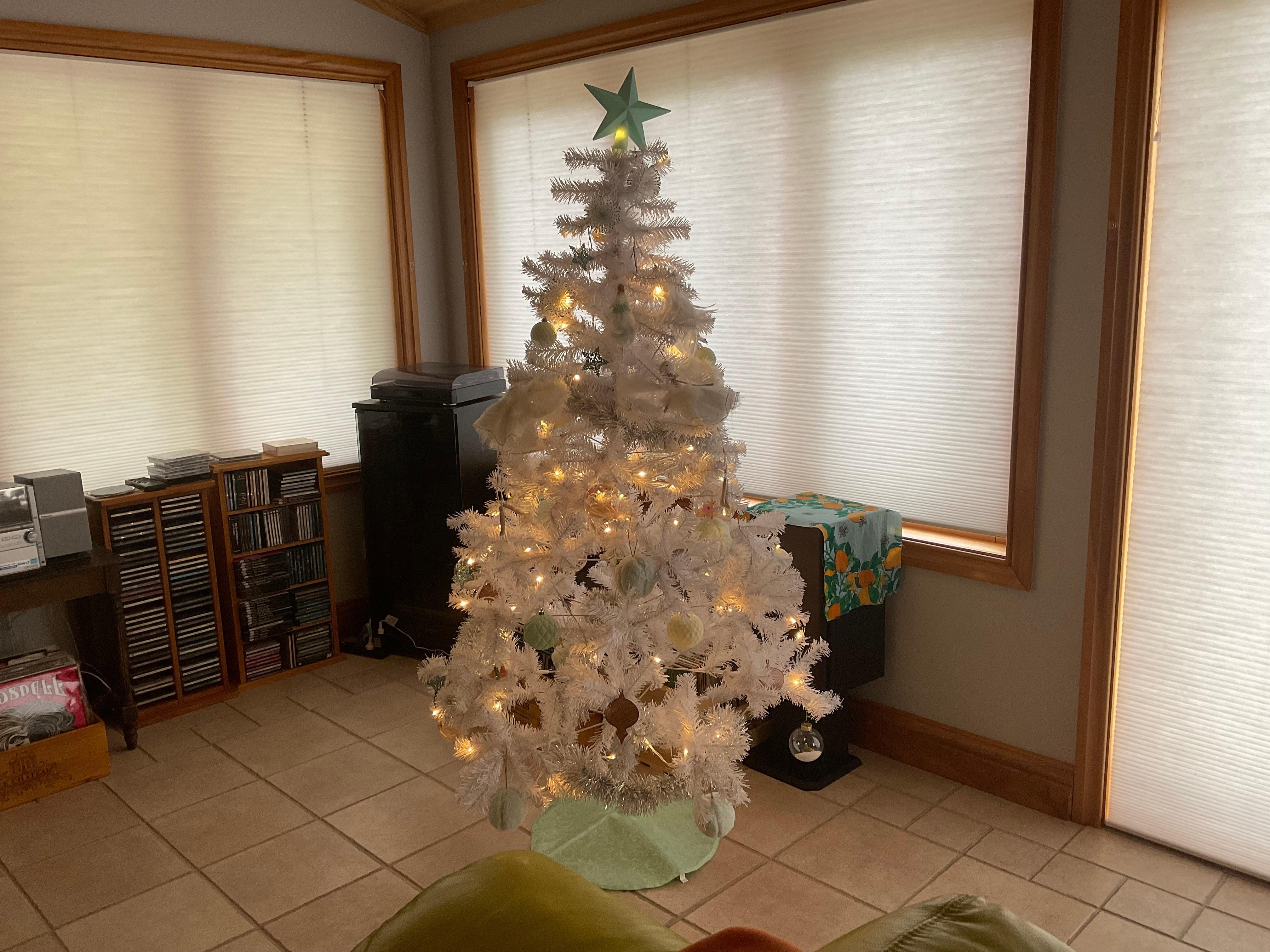 A beautiful Christmas tree.