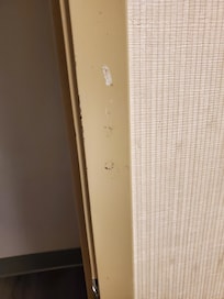 Dirt on door frame
