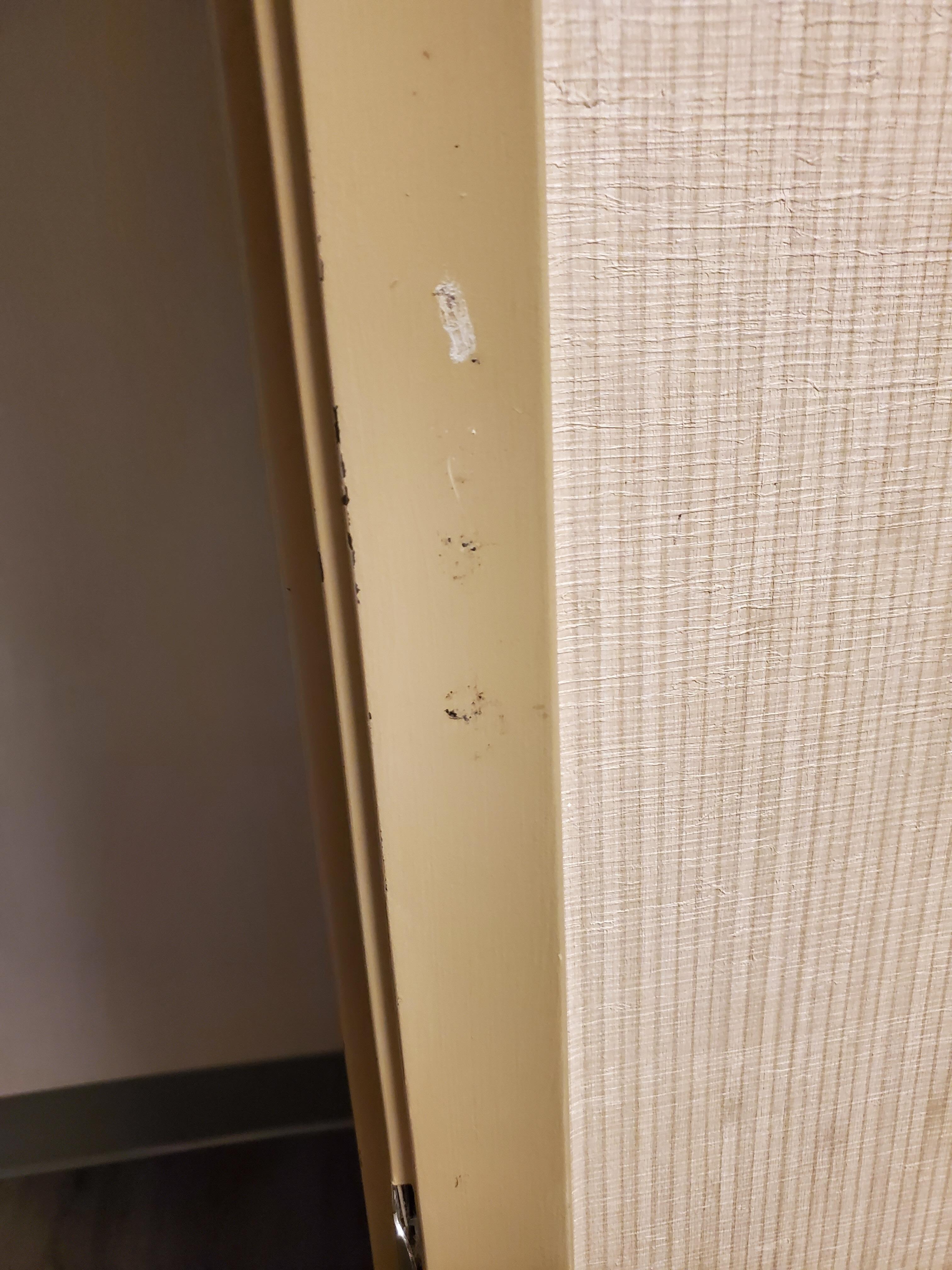 Dirt on door frame