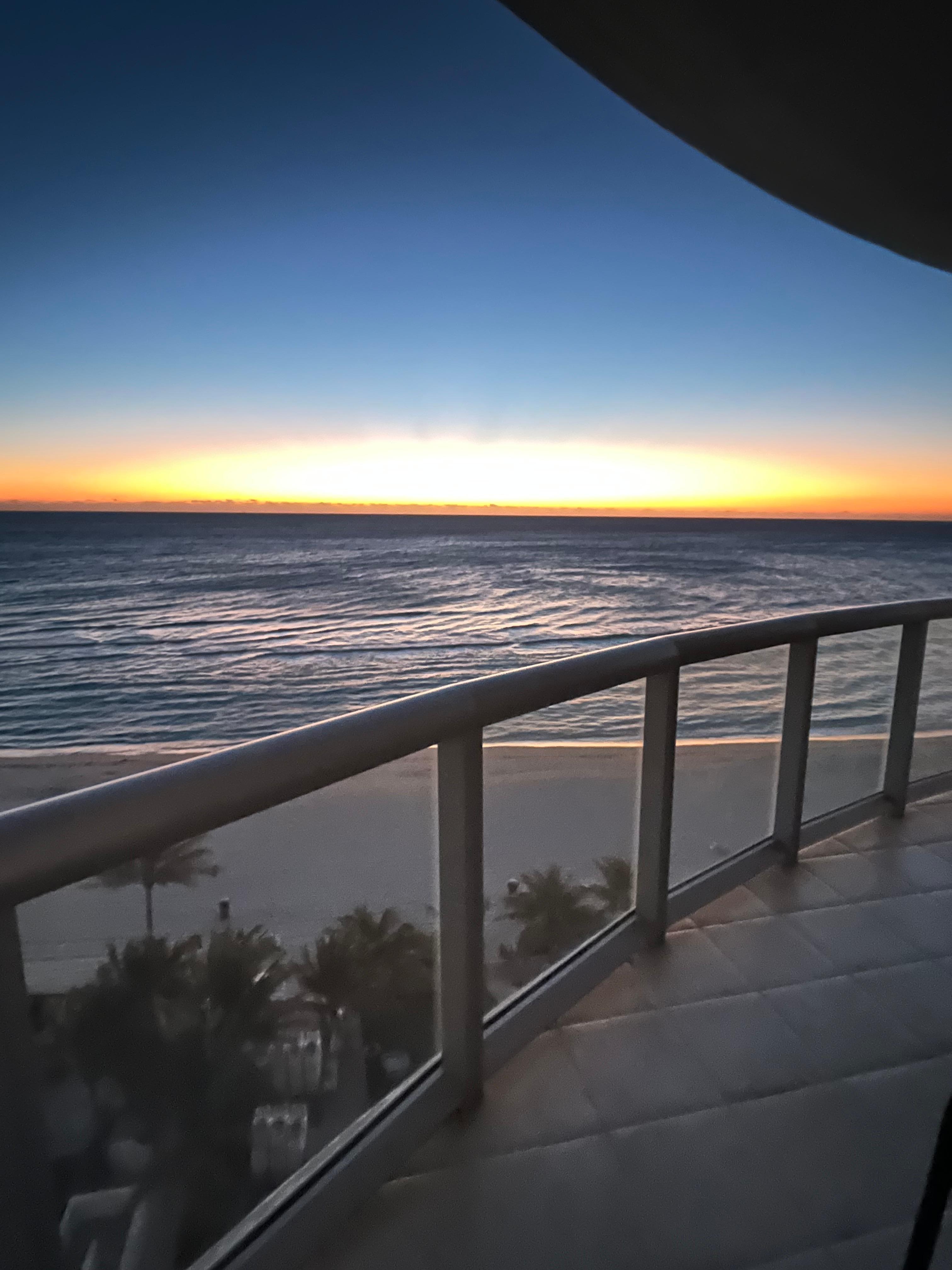 Sunrise from balcony 