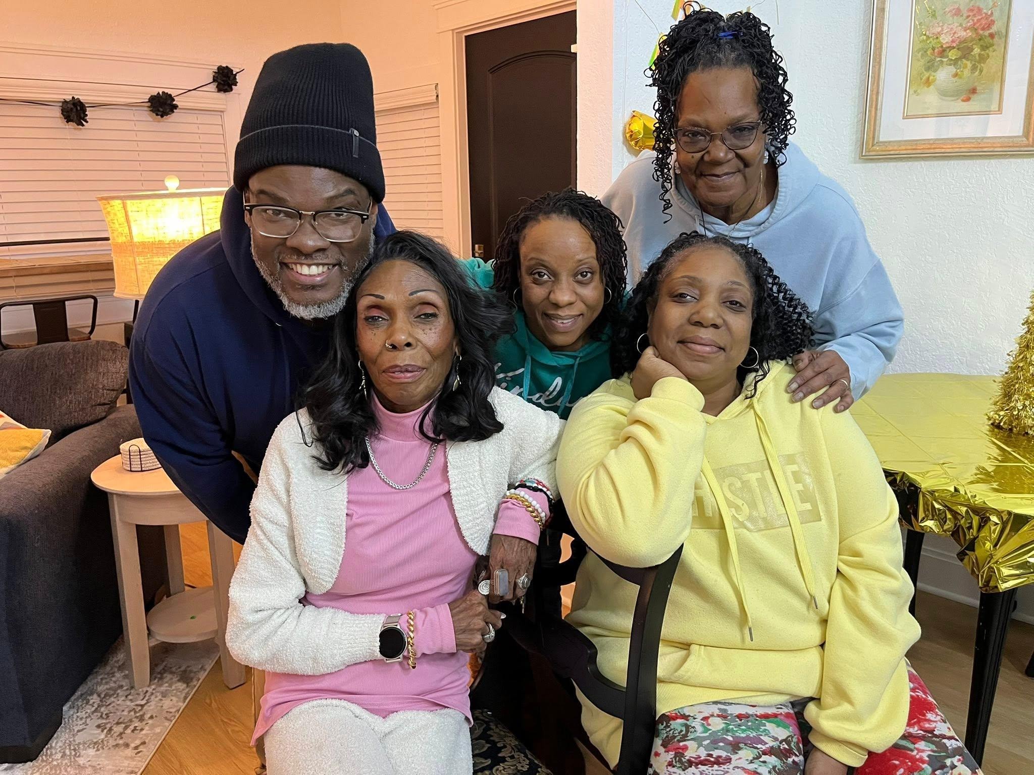 My mom, brother, sister, close family friends