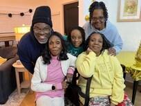 My mom, brother, sister, close family friends