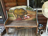 Great bench! Beautifully decorated!