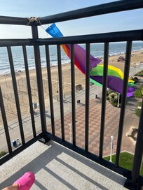 Balcony overlooking the beach