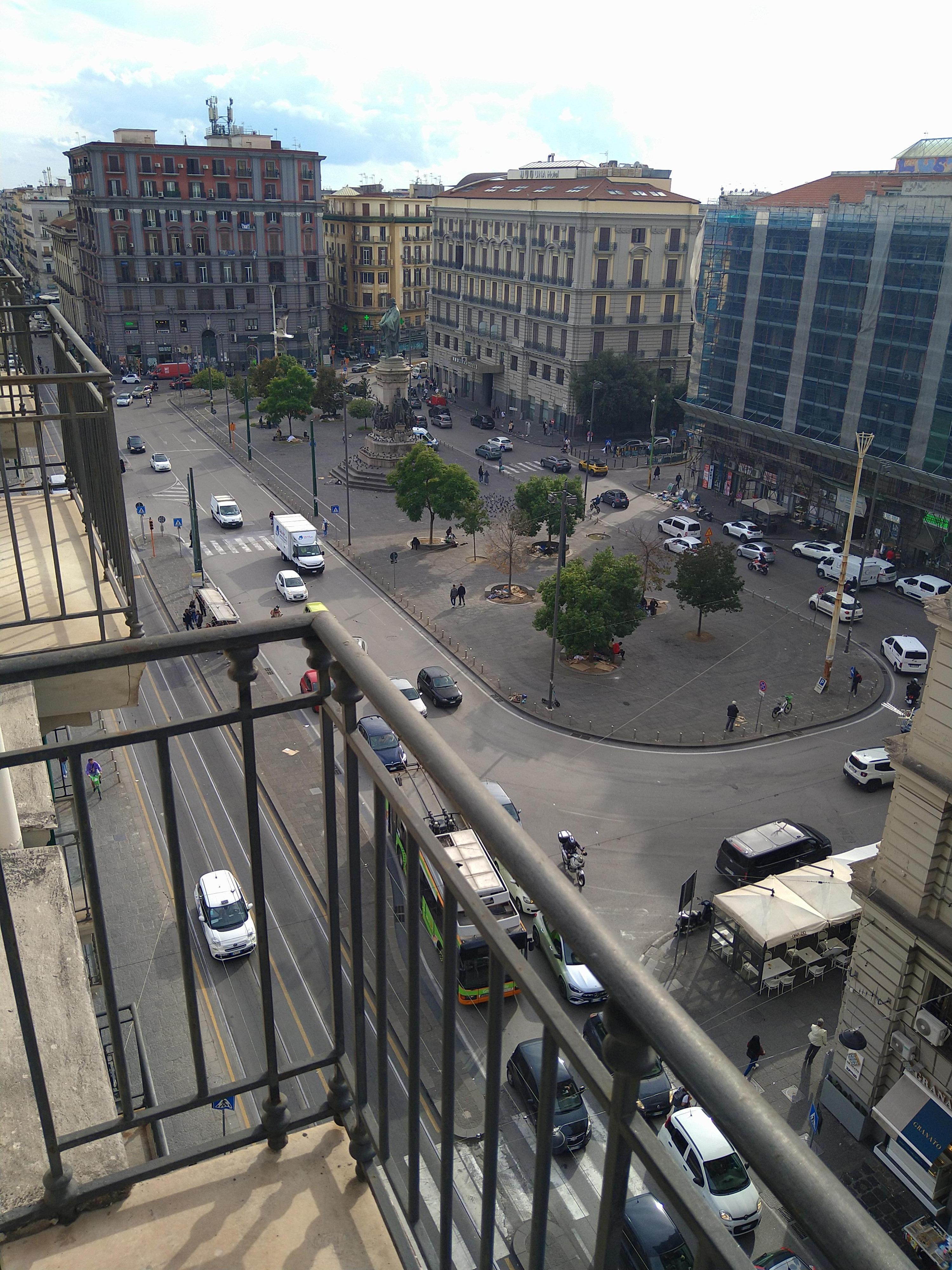 Balcony overlooking the Piazza, hours of fun watching the traffic.