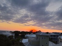 Sunset view from top deck