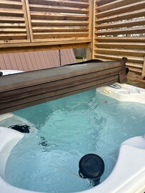 Hot tub. Totally enjoyed