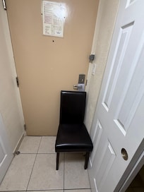 Did not feel safe had to use a chair to keep door closed