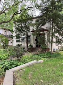 Looking at the front of the house.