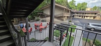 Grilling area and swing