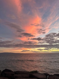 Sunset from beach near house