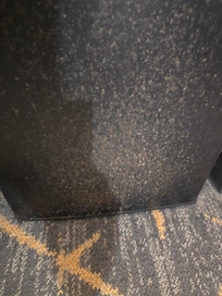 Rust and mold on the outside of the fridge.