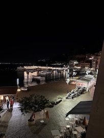 The town right downstairs at night