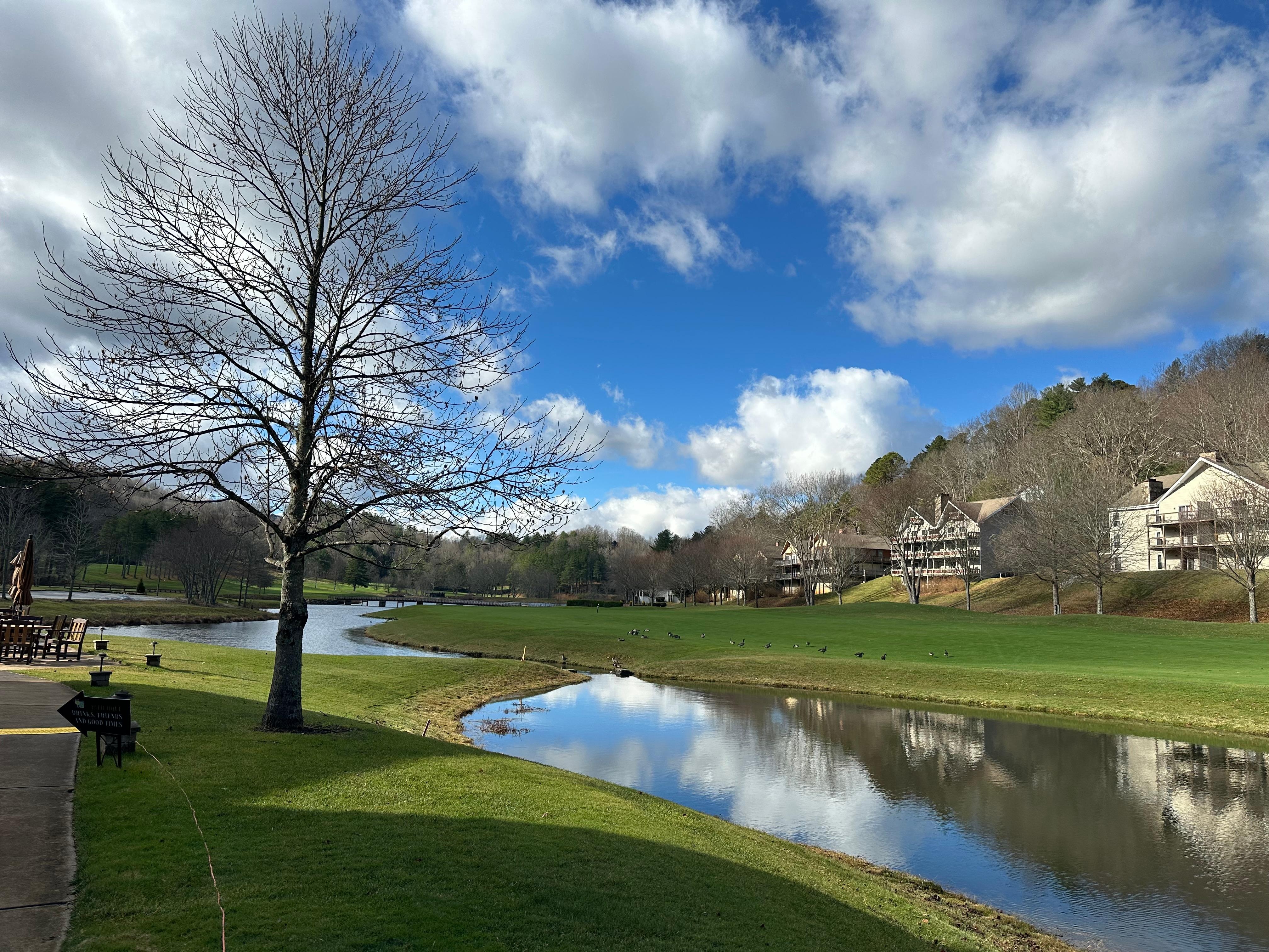 Golf course in community. 