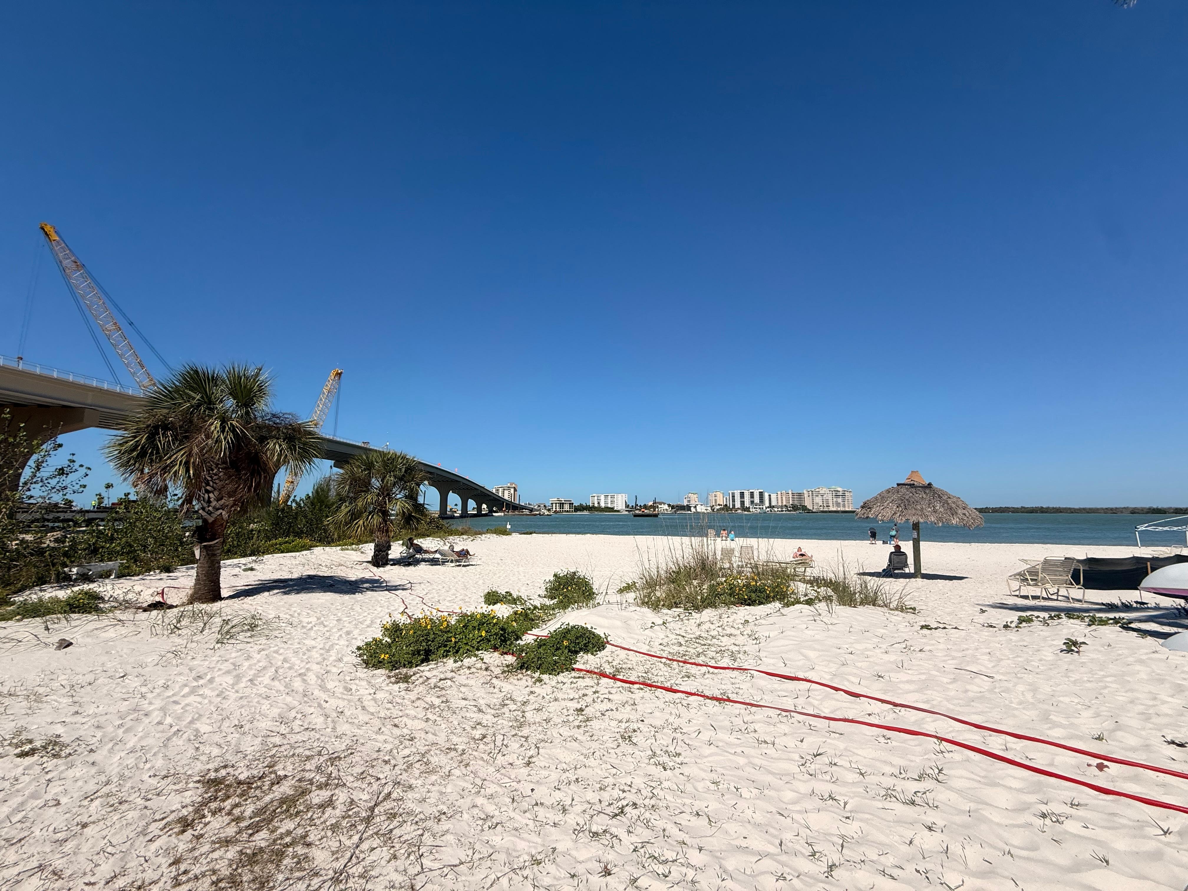 Private beach at condo 