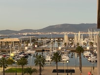 View of marinas from our room