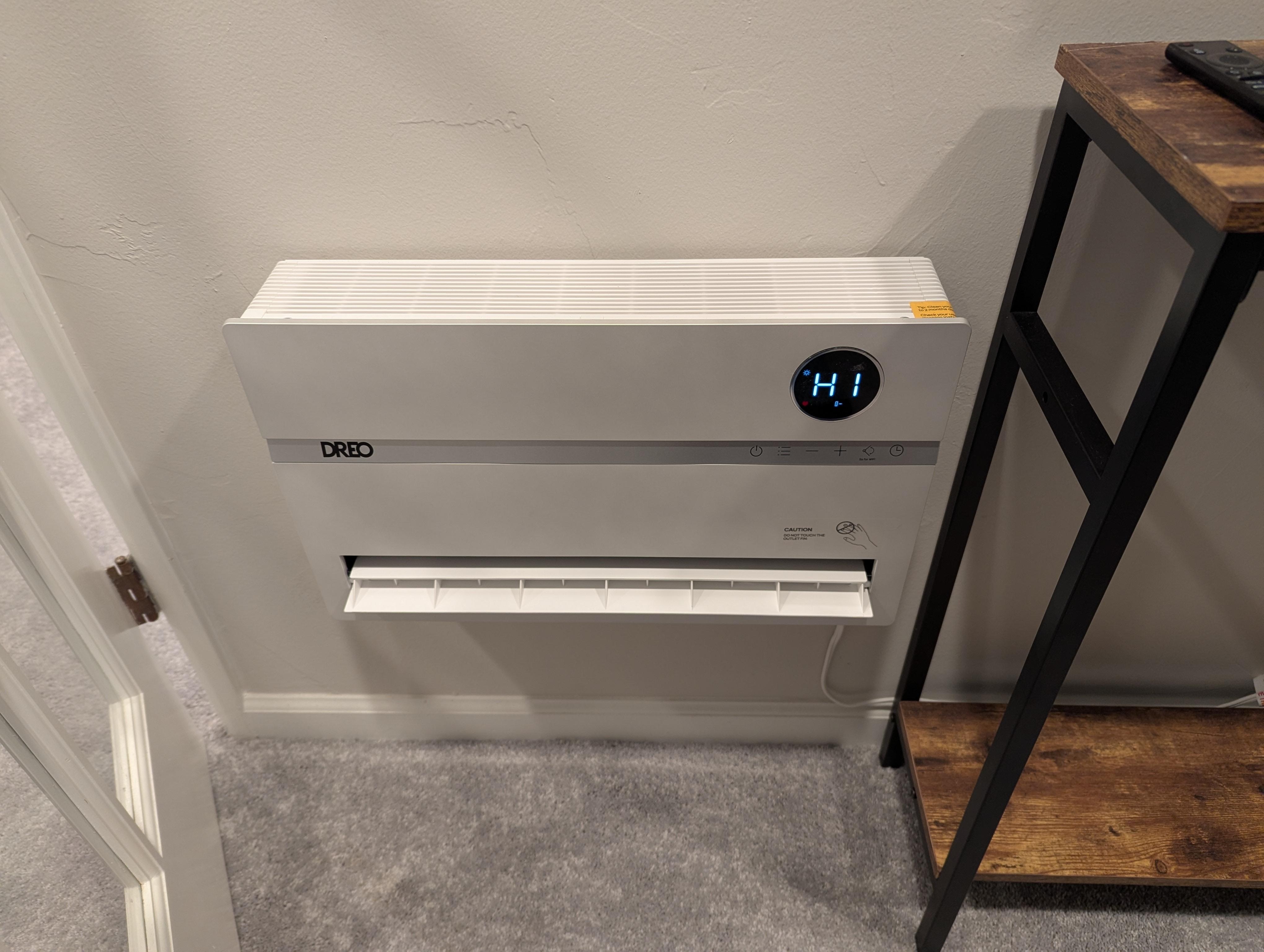 Mini split units in the living room and bedroom worked well to keep the space warm and cozy