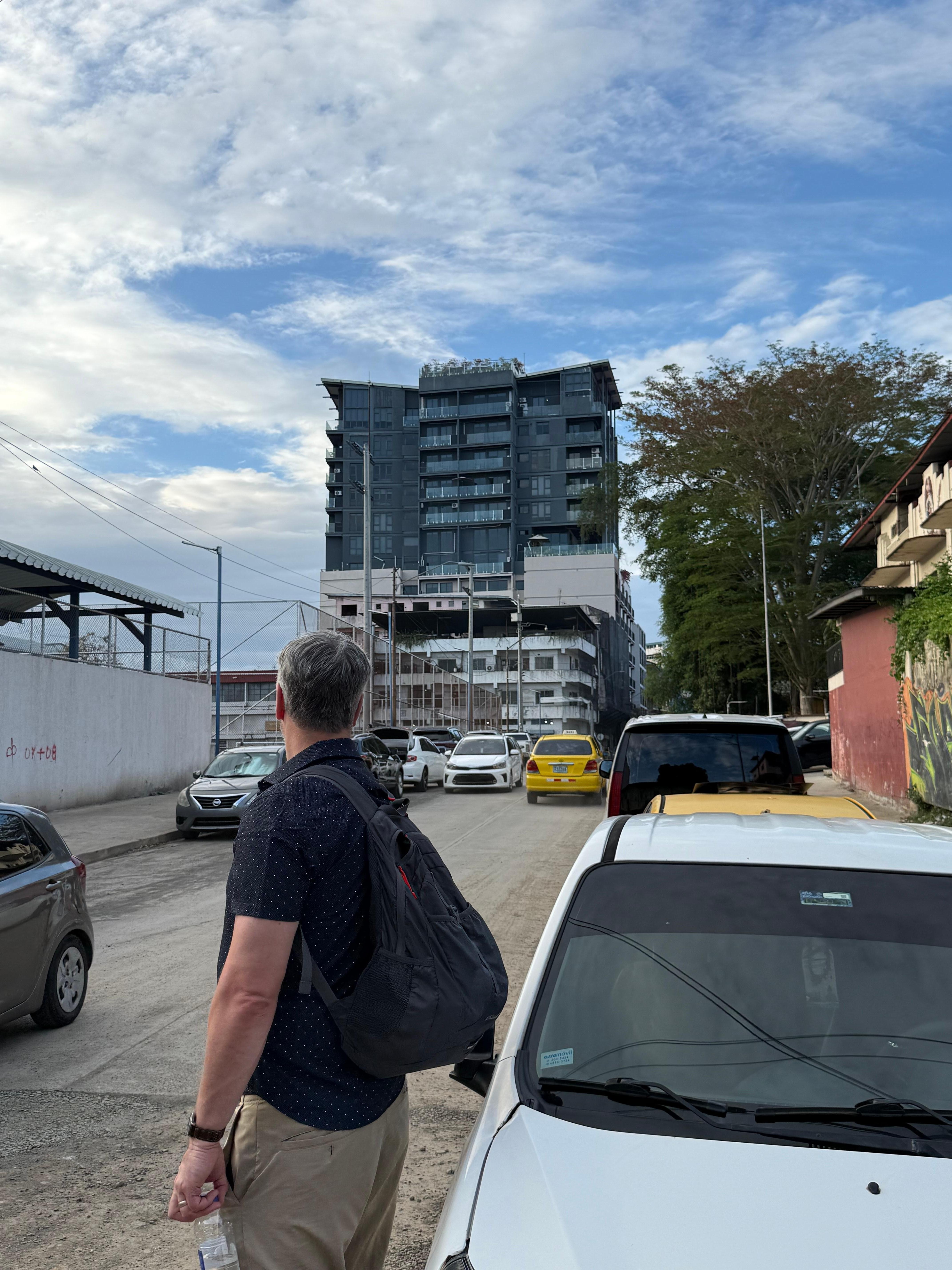 The nicest section of street near the hotel 