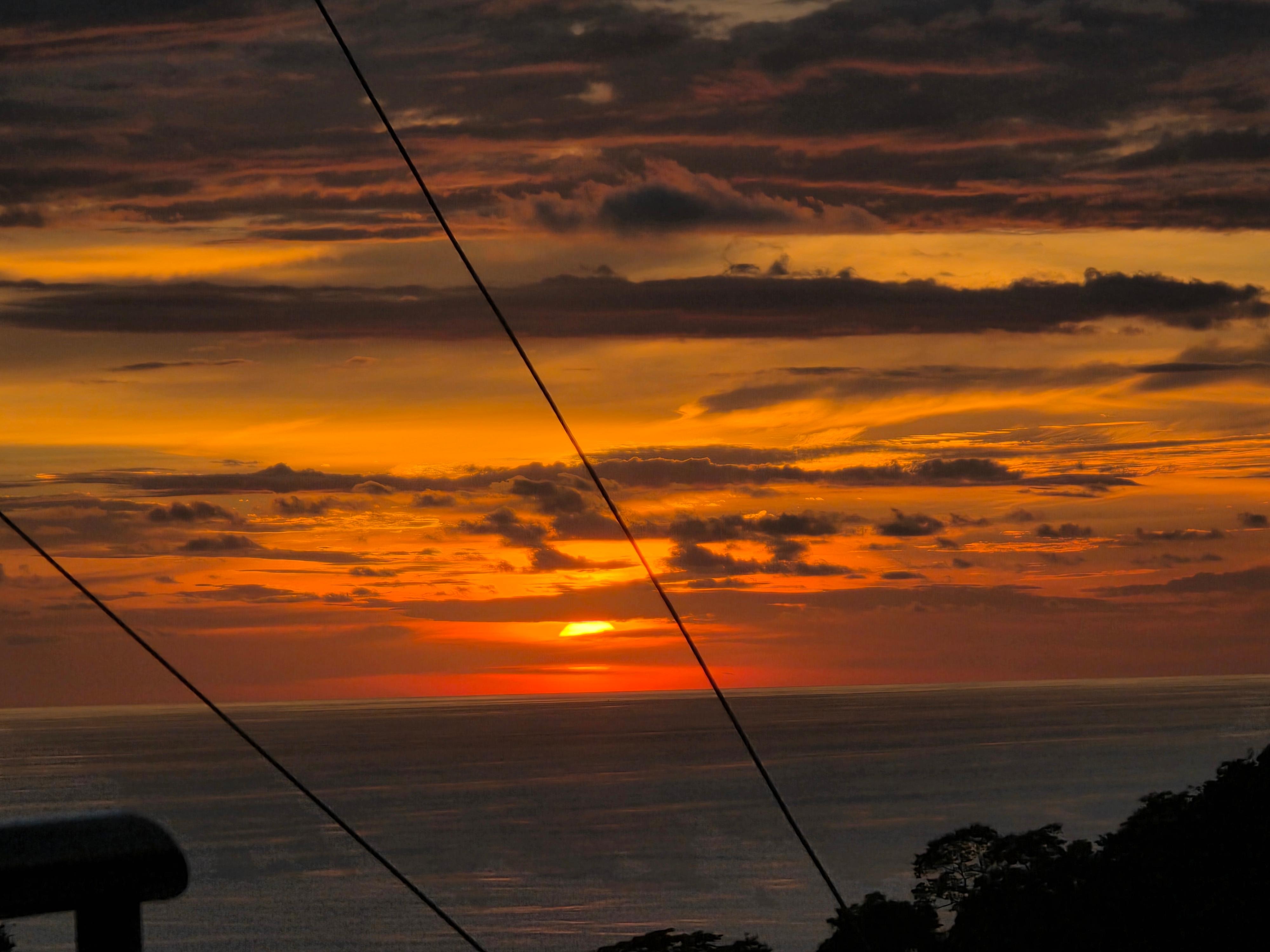 Watching sunset from rooftop