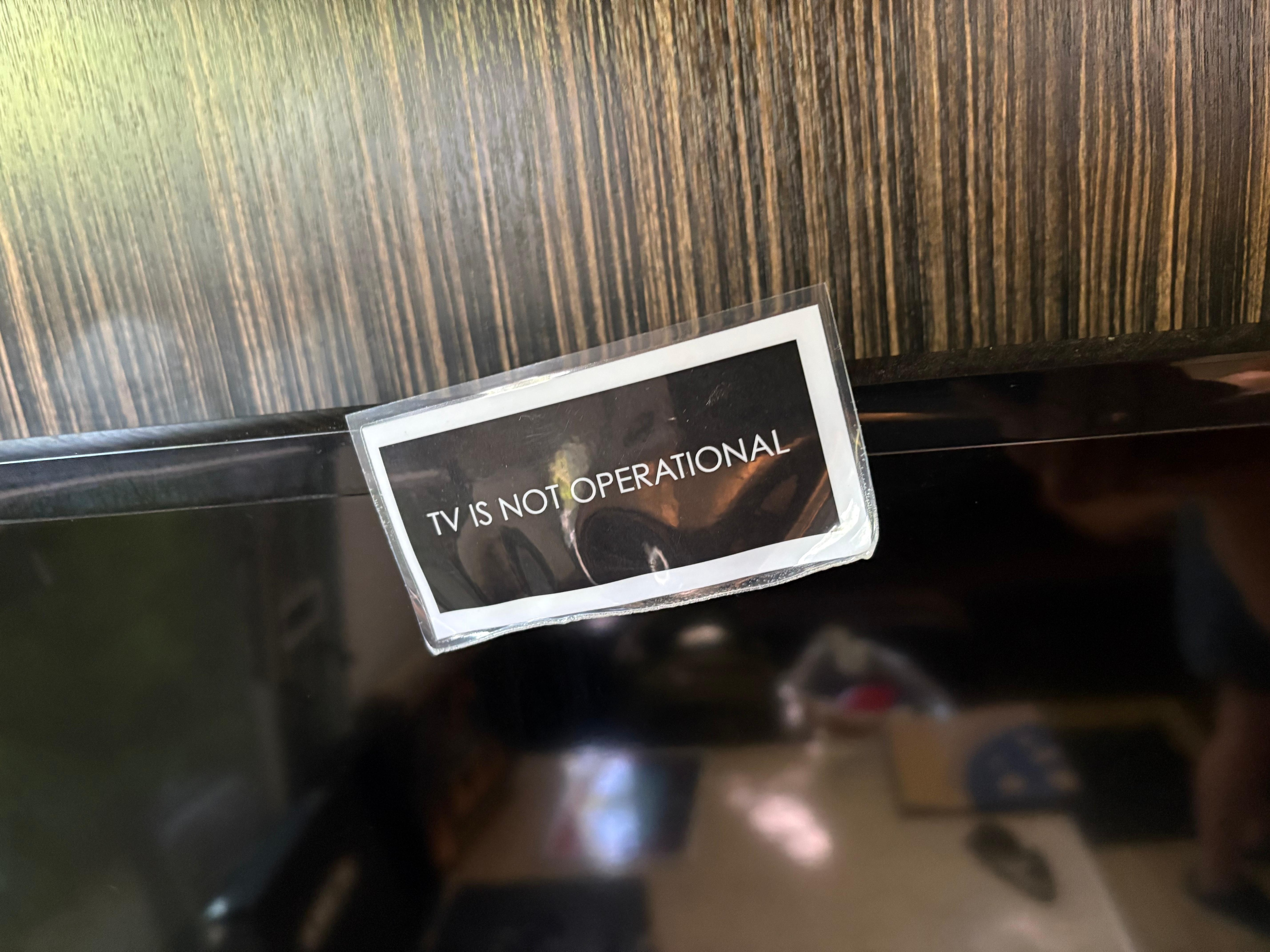 The TV was not operational in our unit.  