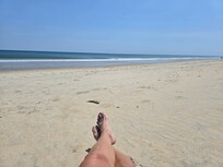 Beach right across the street