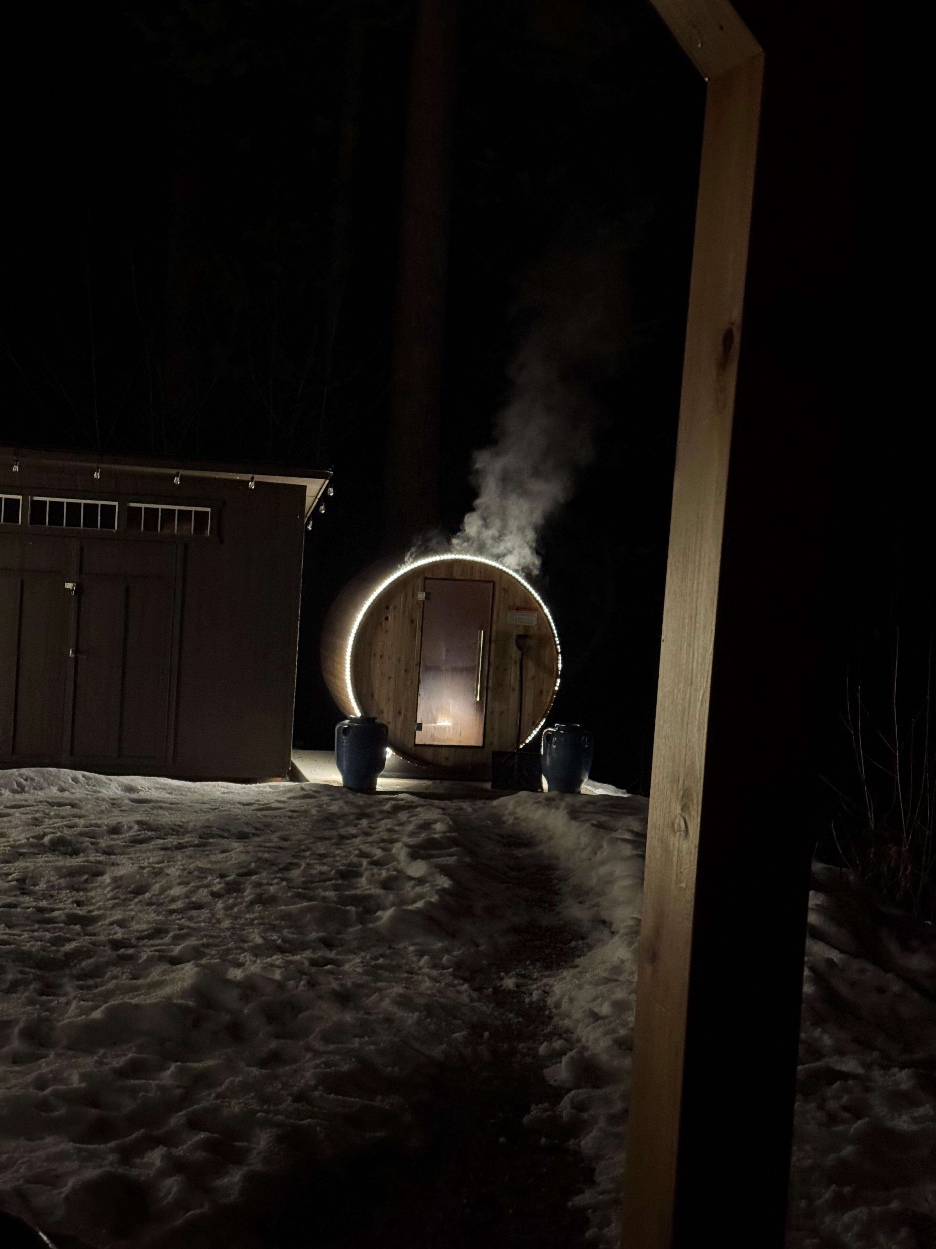 Sauna in full use