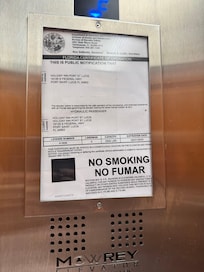 Out of compliance elevators.