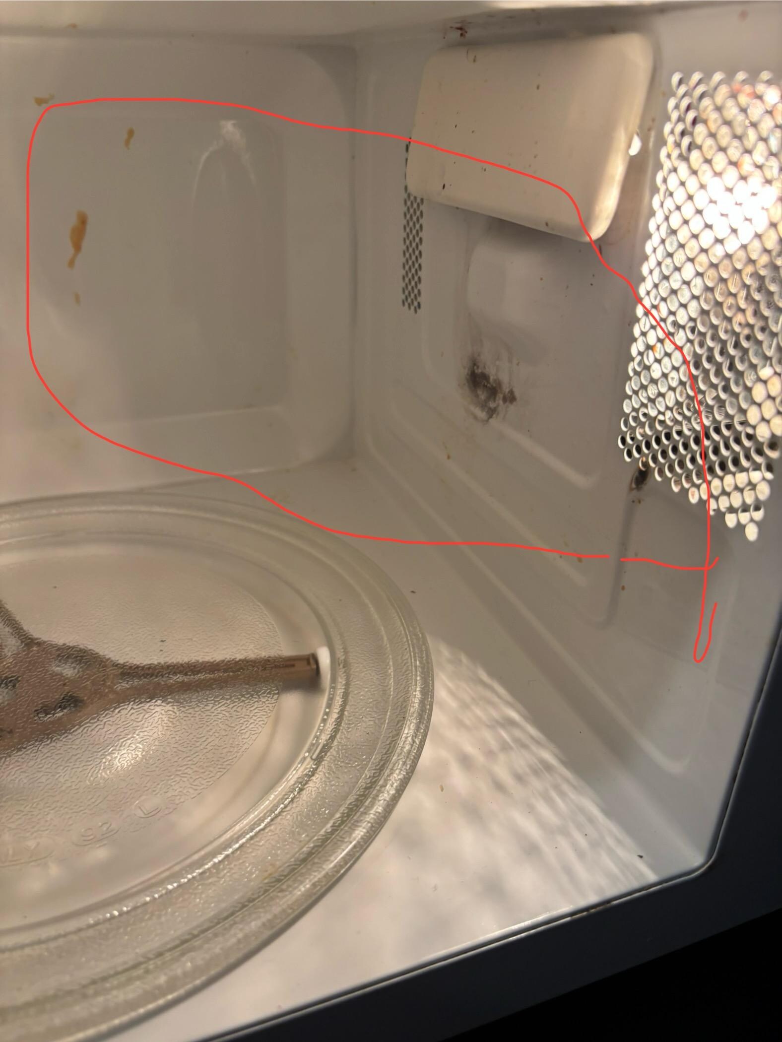 Dirty Inside of microwave