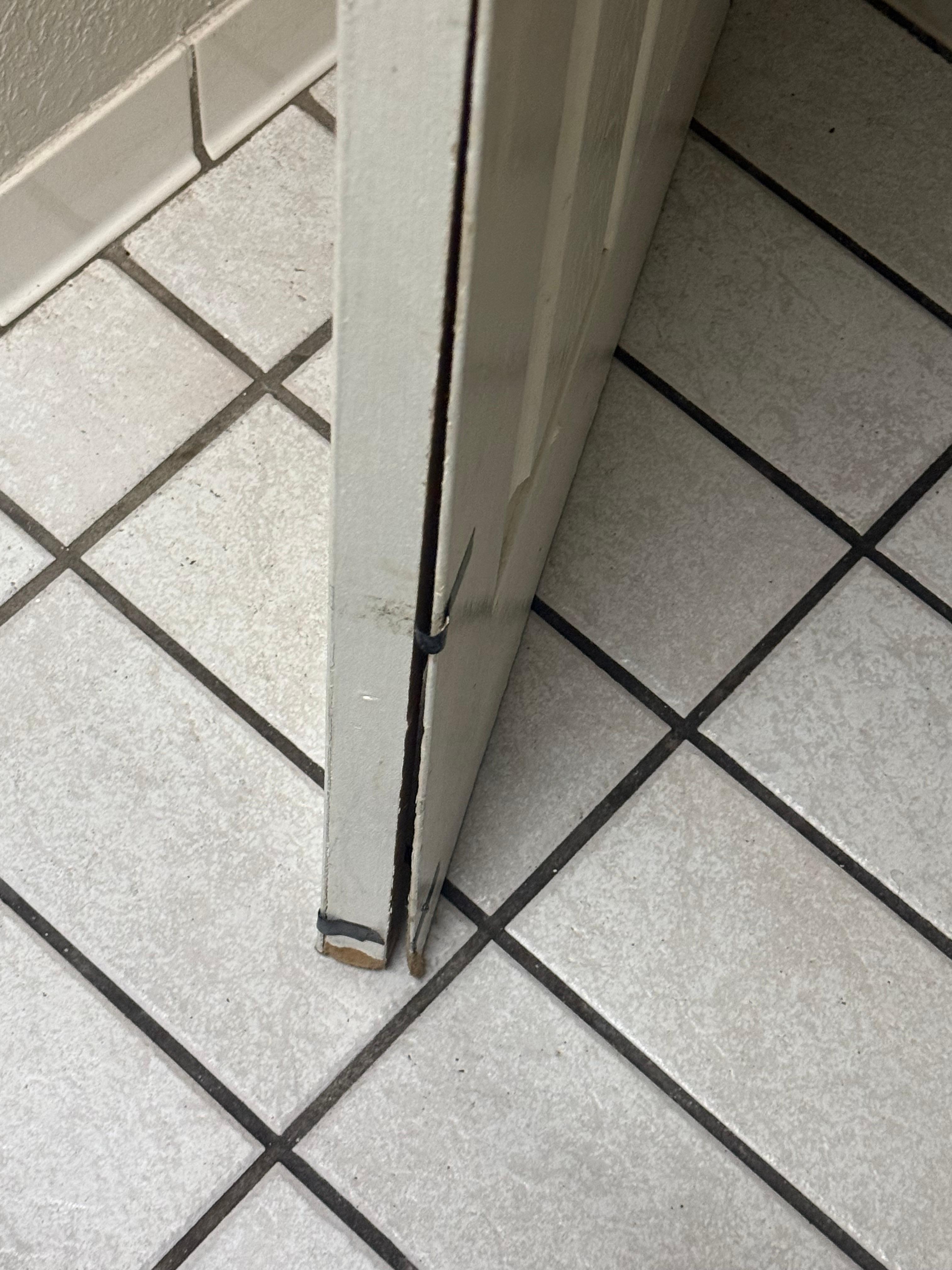 Broken bathroom door