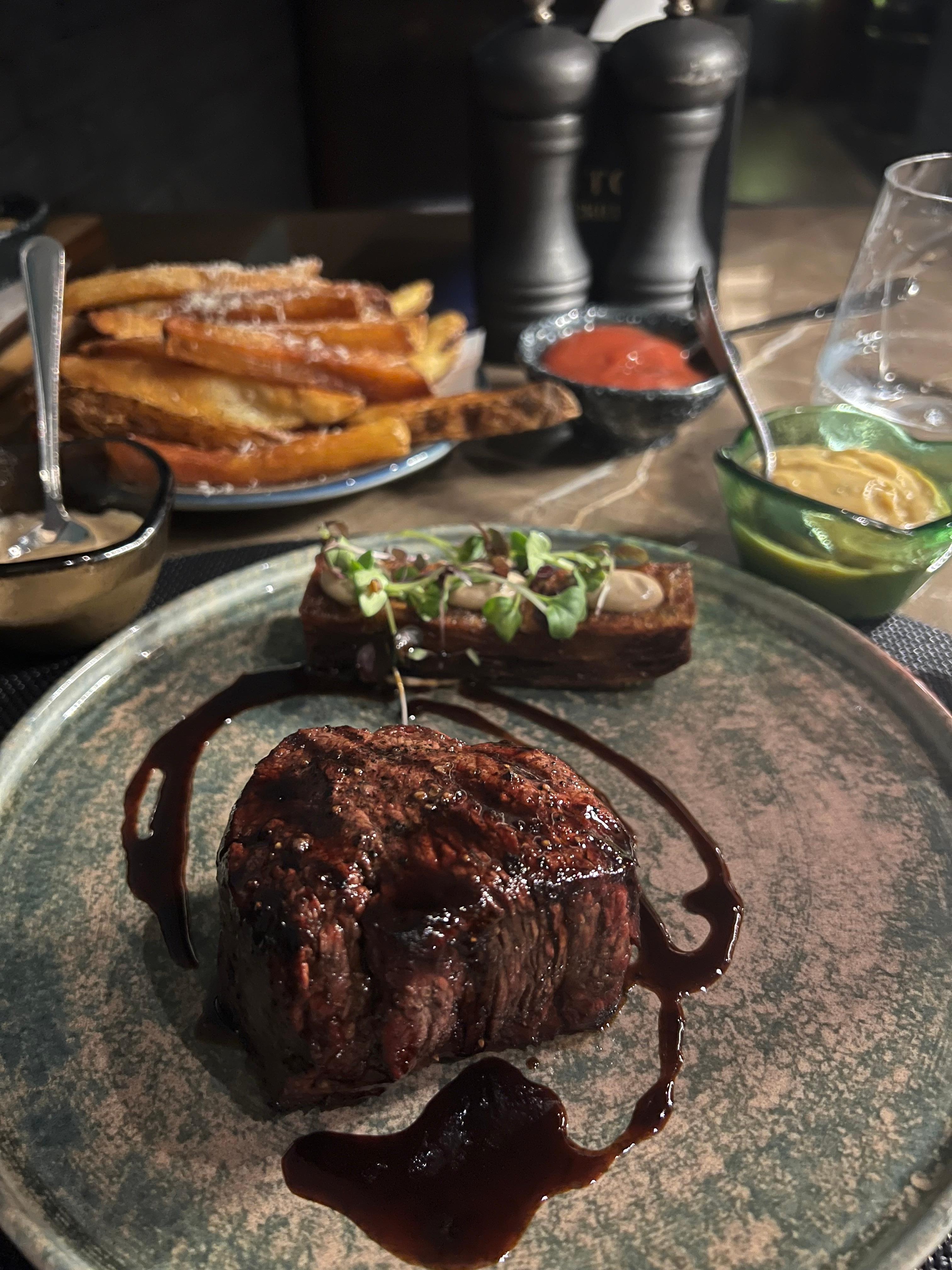 Wagyu eye fillet at the Astor Grill