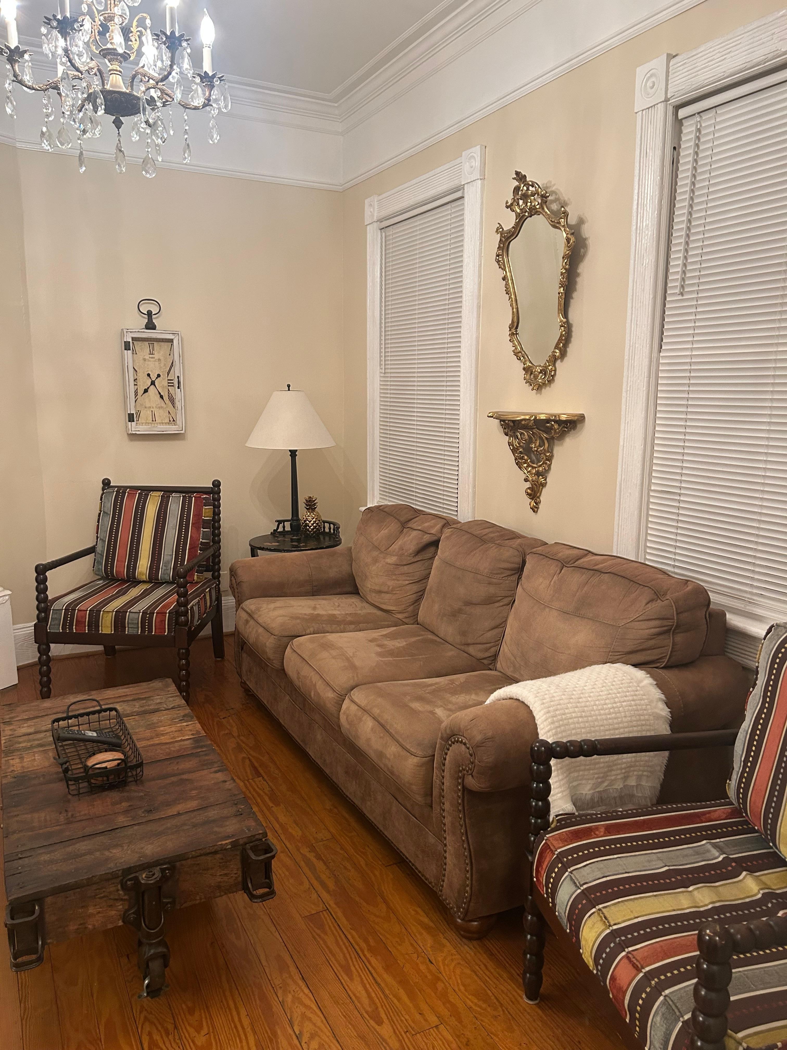 Loved the coffee table and the couch was very comfortable