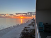 Sunset off balcony.