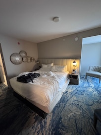 The bedroom - clean, modern and nice enough :)