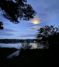 Moon over Harvey Lake