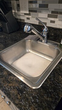 Second time the sink started to backup. This time we were in the condo and could notify the host immediately to avoid another flood.