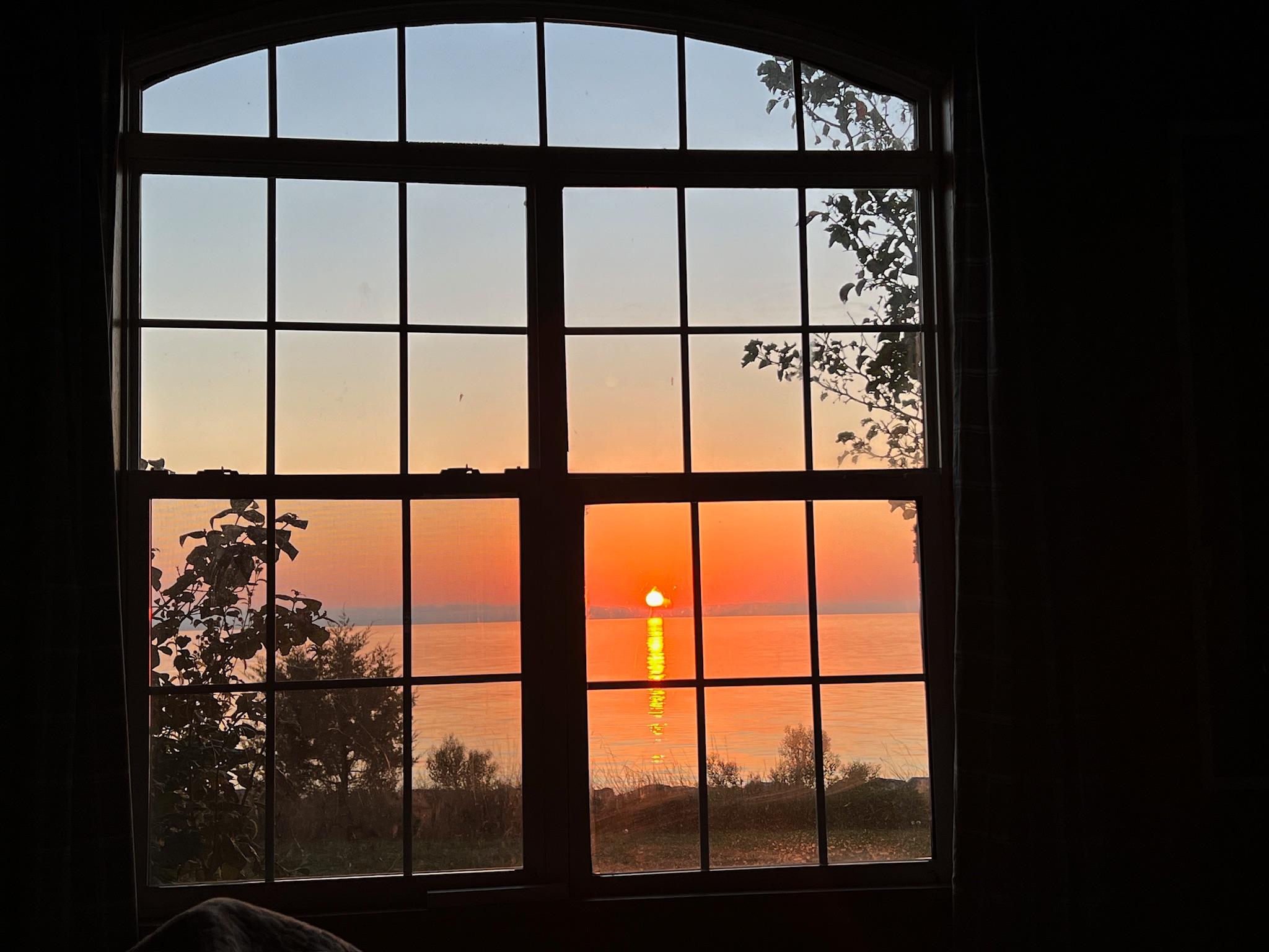 Sunrise from our bedroom window