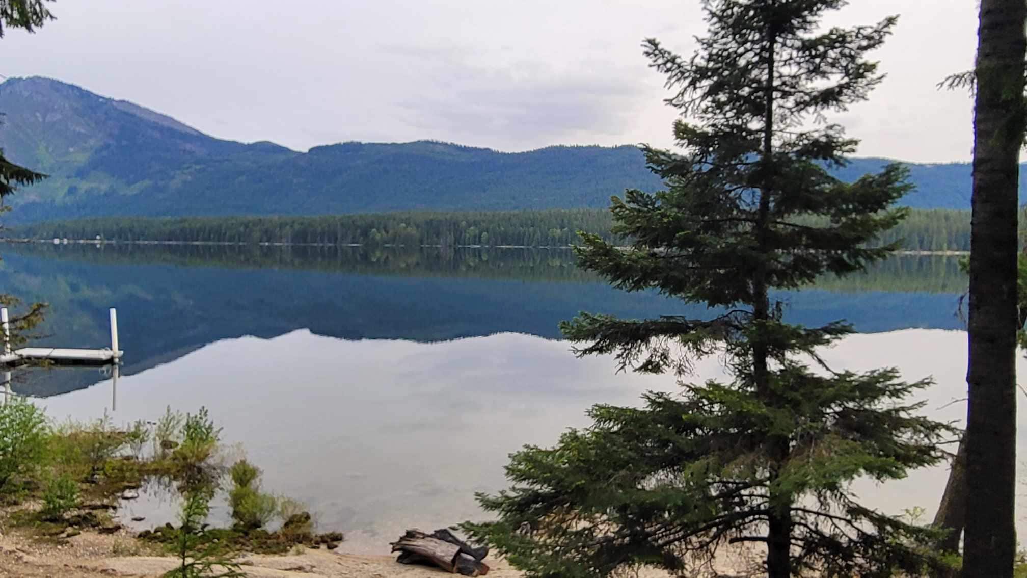 This pic does not do the view justice! Earlier this lake was a perfect mirror.