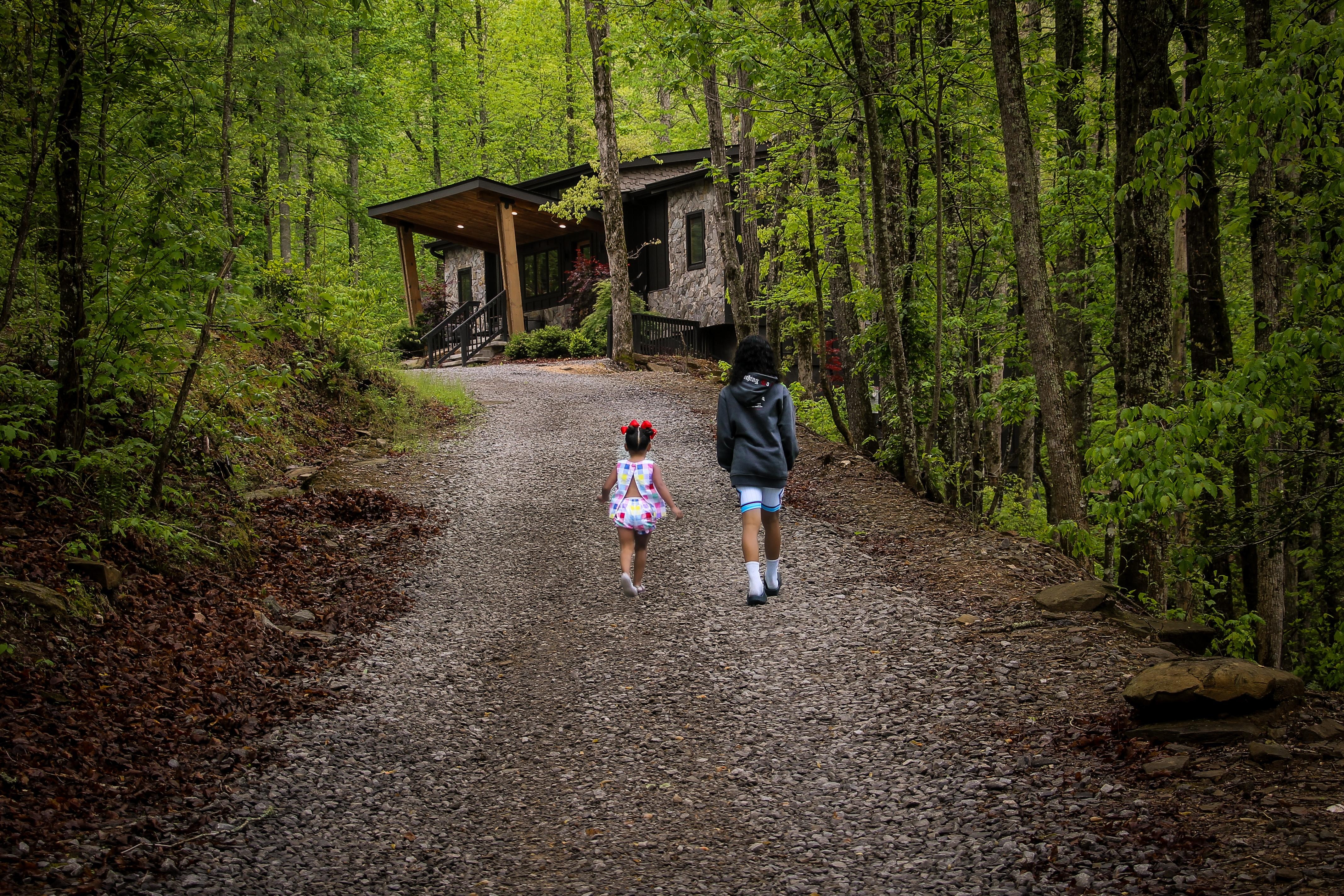 Walk back from the creek.
