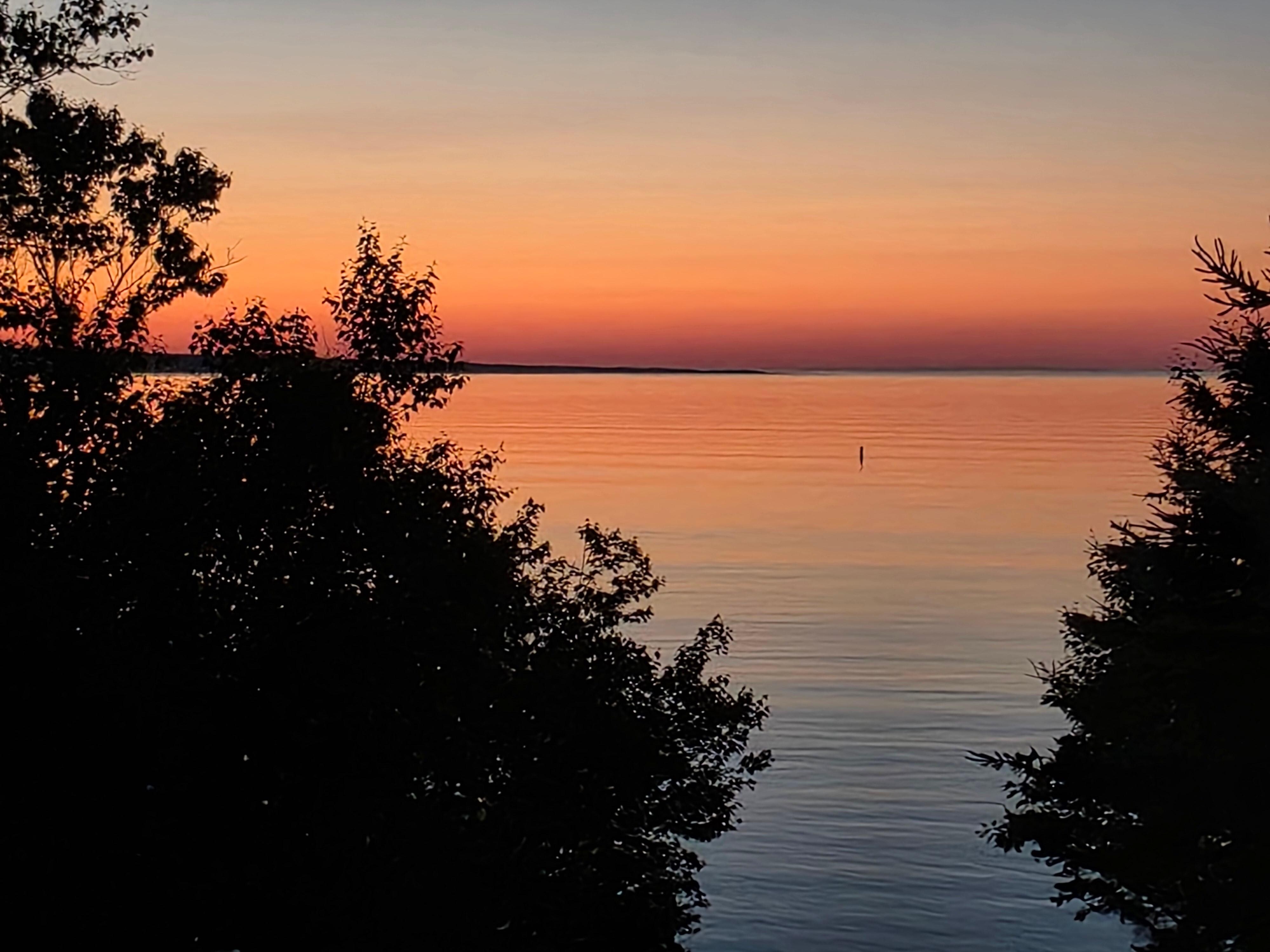 View from the deck at sunrise. 