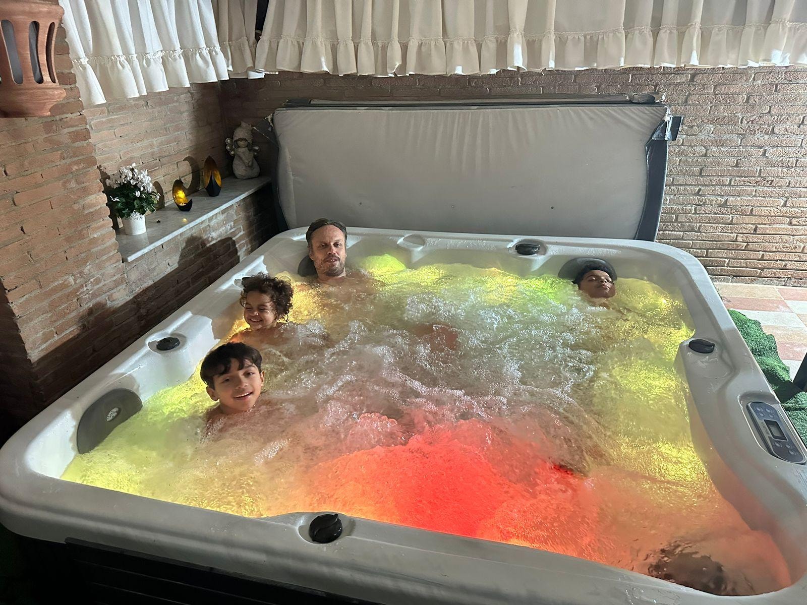 Après une journée a marcher et découvrir Rome, quel plaisir de se détendre dans un jaccuzi 😉