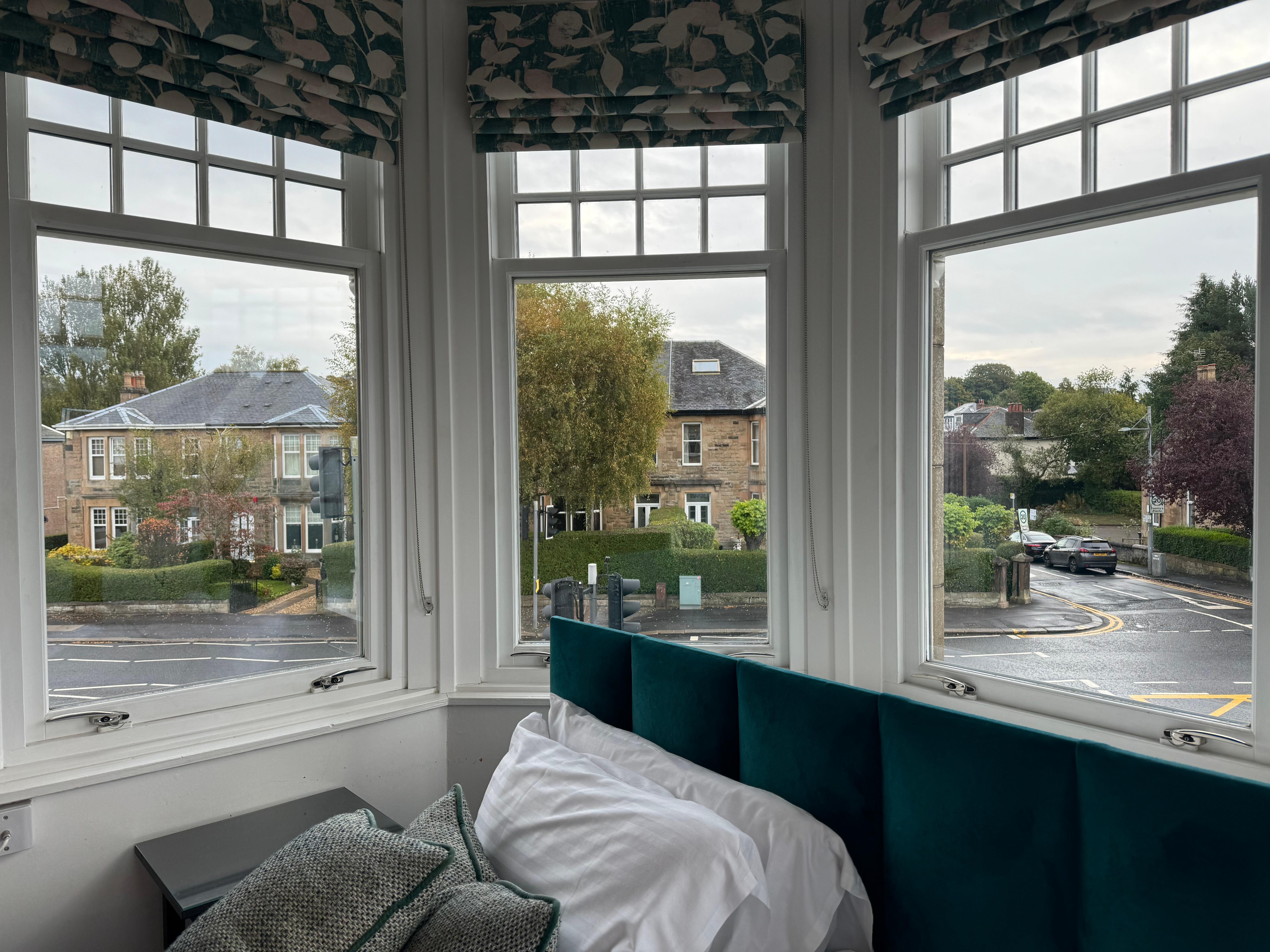 Interior of Room 2 with its vista of Fenwick Road