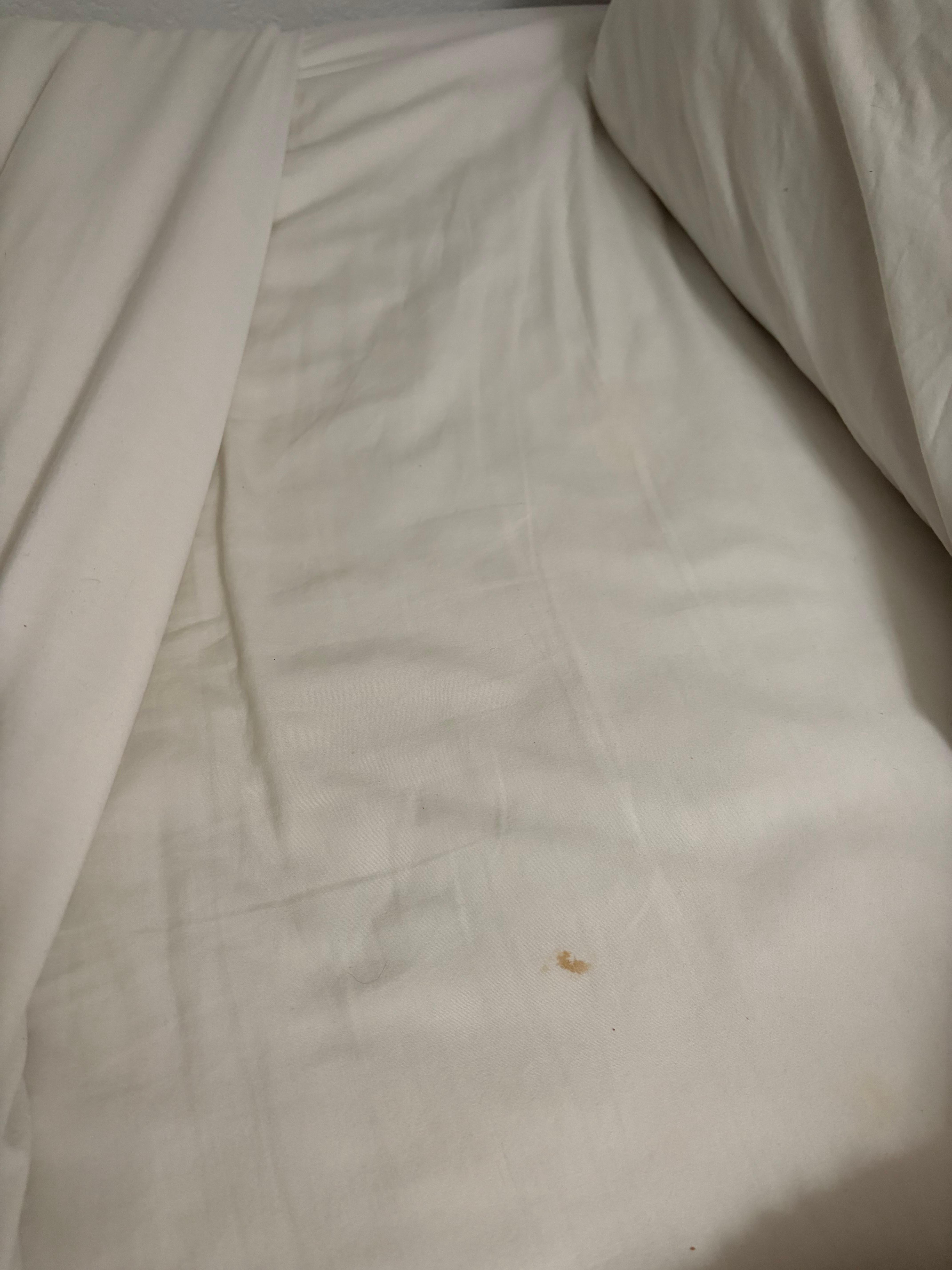 Stained dirty sheets