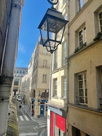 View of the street to the left from the front doors