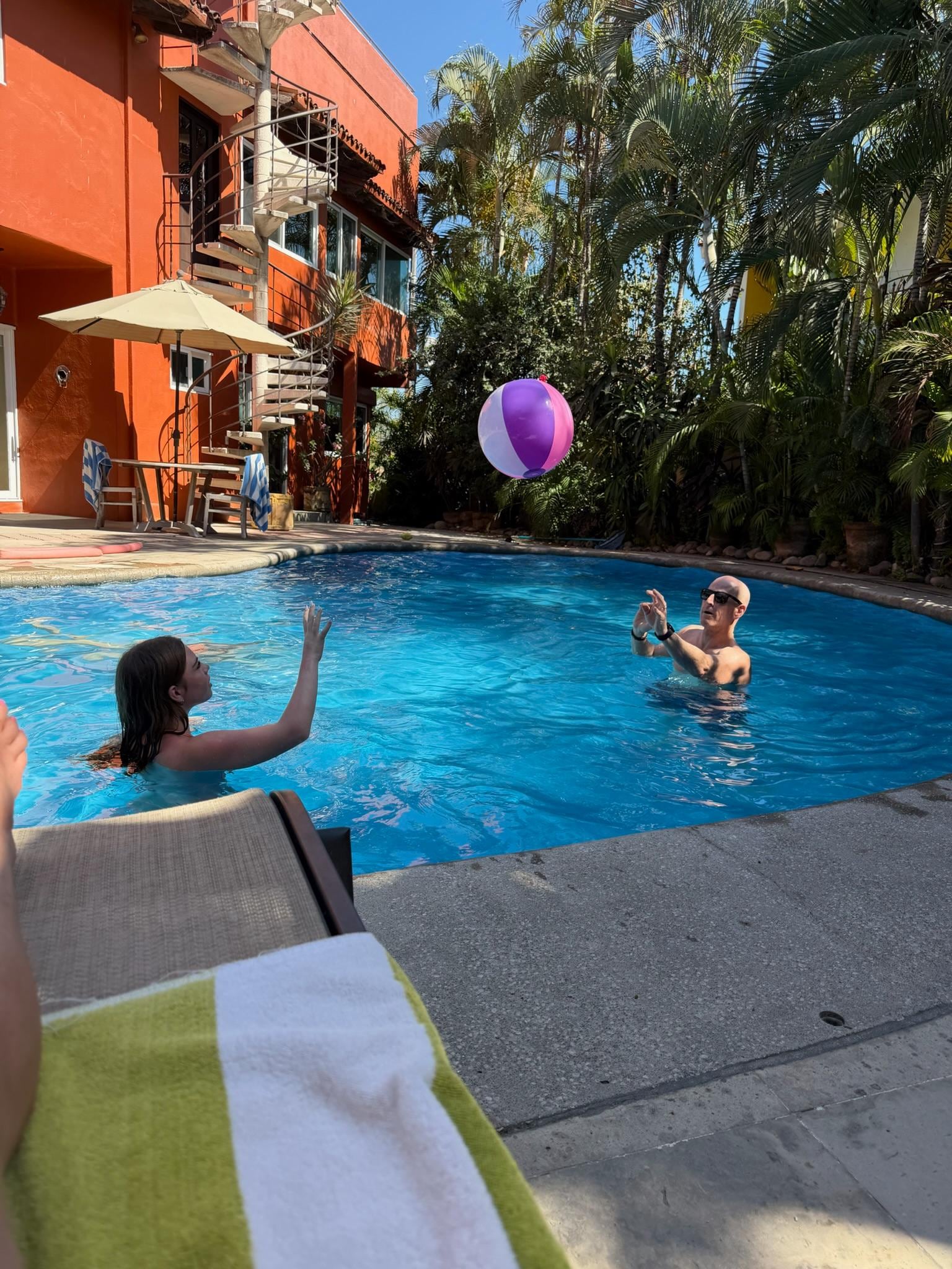 Family fun in the heated pool!