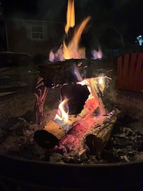 Close up of our fire.