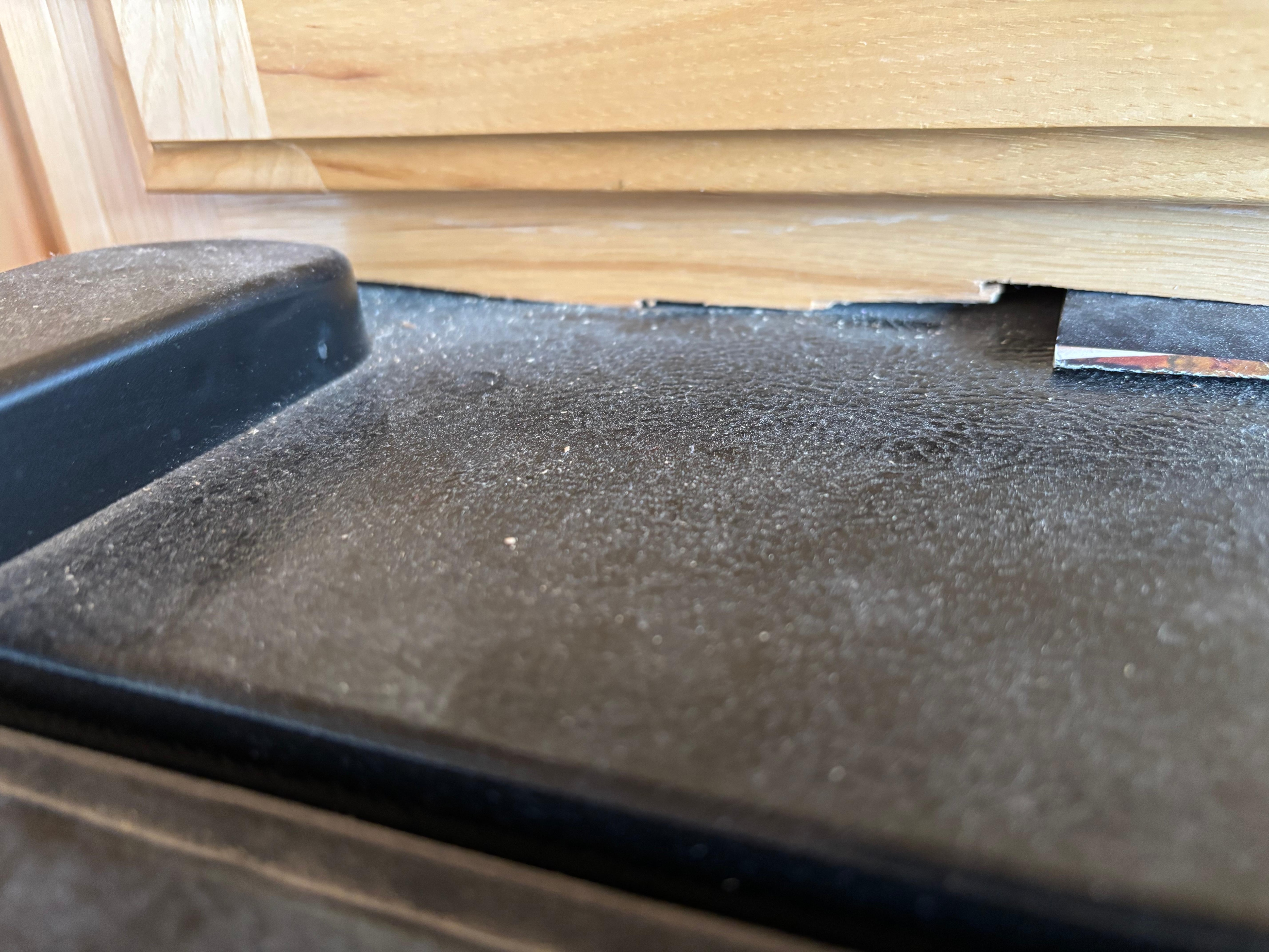 Dirt on every shelf and on every appliance 