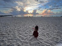 Family pictures on the beach