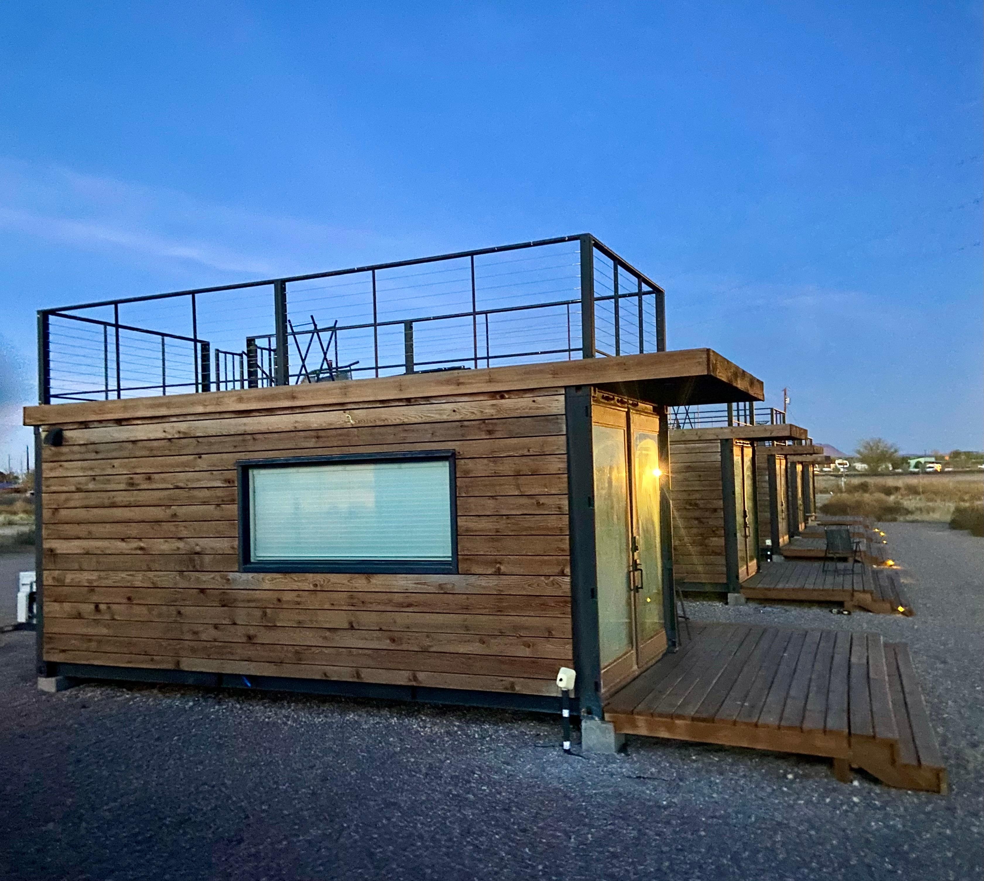 Container rooms with a top view